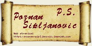Poznan Sipljanović vizit kartica